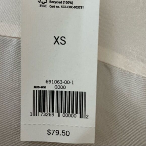 Banana Republic Cream Silk Button Down Blouse Top XS NEW - Picture 5 of 6